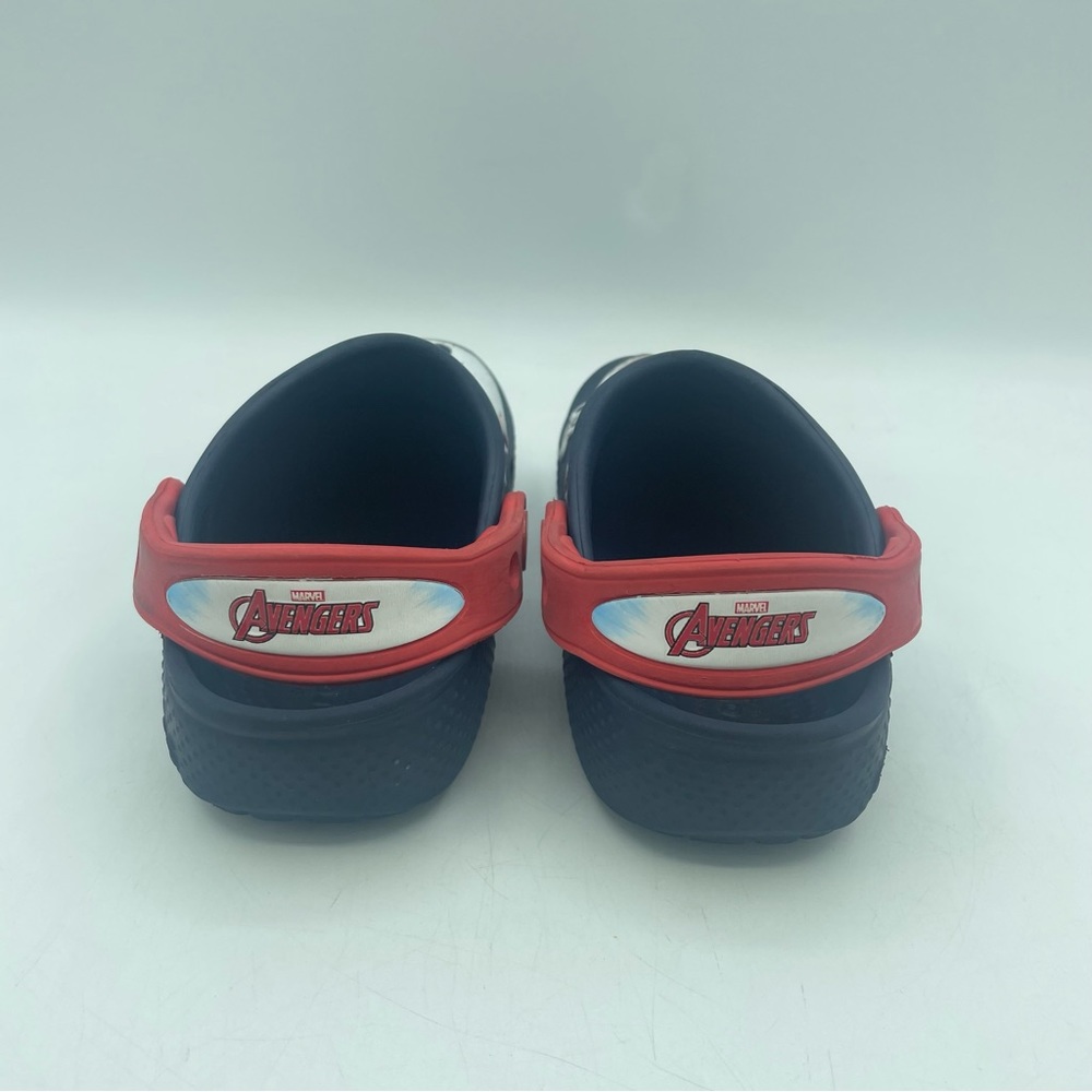 CROCS Avengers Marvel Blue Classic Slip On Clogs Child Toddler size 9 Super Hero - Picture 4 of 10
